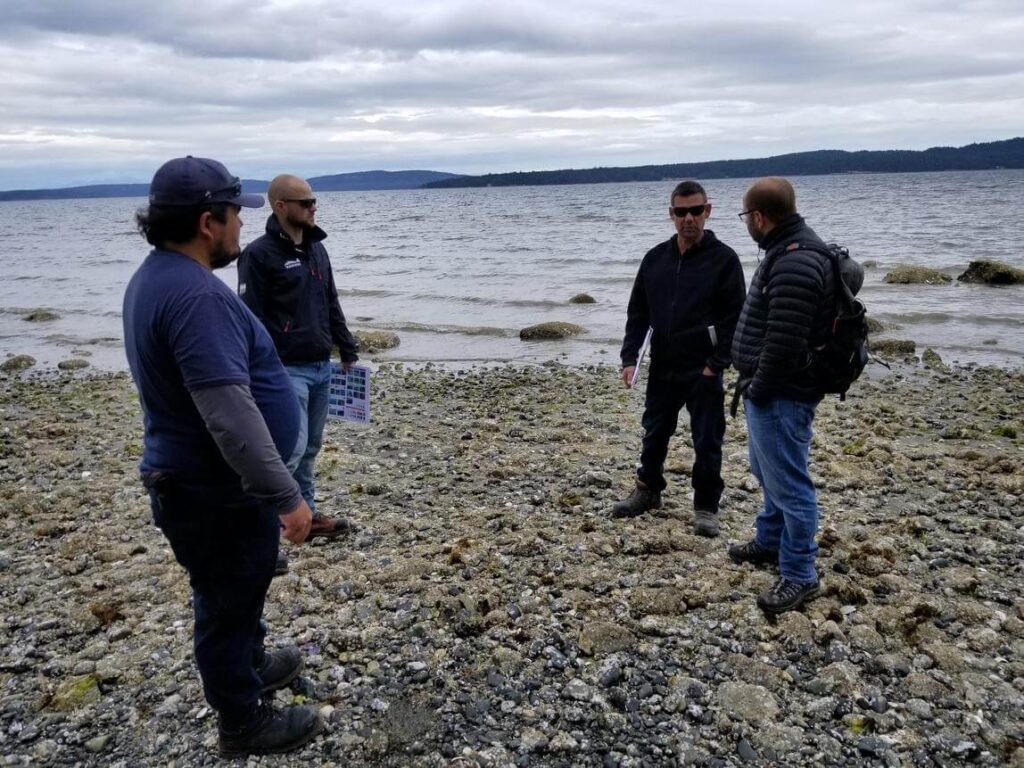 Members of five Vancouver-area First Nations take part in a WCMRC spill response training course in 2018